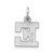 Sterling Silver Rhodium-plated Block Letter E Initial Charm - QC-56983E99-6755