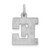 Sterling Silver Rhodium-plated Block Letter E Initial Charm - QC-AF9A5175-6146