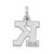 Sterling Silver Rhodium-plated Block Letter K Initial Charm - QC-FAF6481C-9783