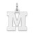 Sterling Silver Rhodium-plated Block Letter M Initial Charm - QC-14617168-6332