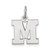 Sterling Silver Rhodium-plated Block Letter M Initial Charm - QC-25A2A0C3-4348