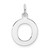 Sterling Silver Rhodium-plated Block Letter O Initial Charm - QC-39FD4941-4063