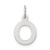 Sterling Silver Rhodium-plated Block Letter O Initial Charm - QC-FF3C44A0-8181