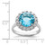 Sterling Silver Rhodium-plated Blue & Clear CZ Ring - QR-10910232-2754