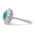 Sterling Silver Rhodium-plated Blue & Clear CZ Ring - QR-9C731472-3609