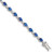 Sterling Silver Rhodium-plated Blue and Clear CZ Bracelet - QX-BFBACEB2-6492