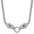 Sterling Silver Rhodium-plated Blue and Clear CZ Elephant Head Necklace
