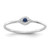 Sterling Silver Rhodium-plated Blue and Clear CZ Evil Eye Ring - QR-7850D1C3-3124