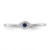 Sterling Silver Rhodium-plated Blue and Clear CZ Evil Eye Ring - QR-7850D1C3-3124