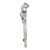 Sterling Silver Rhodium-plated Blue and Clear CZ Key Slide