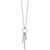 Sterling Silver Rhodium-plated Blue and White CZ 16 inch with 2 inch extender Circle with 3 Drops Necklace