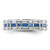 Sterling Silver Rhodium-plated Blue and White CZ 3 Ring Set - QR-03FDDA18-6358