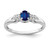 Sterling Silver Rhodium-plated Blue and White Sapphire Ring - QR-5EFEEE49-8545