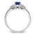 Sterling Silver Rhodium-plated Blue and White Sapphire Ring - QR-5EFEEE49-8545