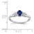 Sterling Silver Rhodium-plated Blue and White Sapphire Ring - QR-5EFEEE49-8545