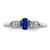 Sterling Silver Rhodium-plated Blue and White Sapphire Ring - QR-5EFEEE49-8545