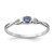 Sterling Silver Rhodium-plated Blue Color & White CZ Ring - QR-1AF78A1A-3681
