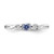 Sterling Silver Rhodium-plated Blue Color & White CZ Ring - QR-D28A26C6-2975