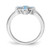 Sterling Silver Rhodium-plated Blue Inlay Created Opal Cross Ring - QR-B60BA396-5795