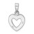 Sterling Silver Rhodium-plated Blue Inlay Created Opal Heart Pendant - QP-ED2F4D70-7979