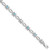 Sterling Silver Rhodium-plated Blue Topaz & Diamond Bracelet - QX-00D2F443-9457