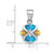 Sterling Silver Rhodium-plated Blue Topaz and Citrine Pendant