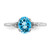 Sterling Silver Rhodium-plated Blue Topaz and Diamond Ring - RM-07D521D5-1949