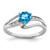 Sterling Silver Rhodium-plated Blue Topaz and Diamond Ring - RM-219334C9-4121