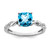 Sterling Silver Rhodium-plated Blue Topaz and Diamond Ring - RM-BC2063F7-7443