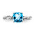 Sterling Silver Rhodium-plated Blue Topaz and Diamond Ring - RM-BC2063F7-7443