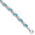 Sterling Silver Rhodium-plated Blue Topaz Bracelet - QX-0A1C529E-8186