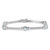 Sterling Silver Rhodium-plated Blue Topaz Bracelet - QX-9178C994-8782