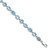 Sterling Silver Rhodium-plated Blue Topaz Bracelet - QX-991A636E-6130