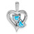 Sterling Silver Rhodium-plated Blue Topaz Diamond Pendant - QP-B6518513-3104