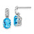 Sterling Silver Rhodium-plated Blue Topaz Earrings - QE-F8FFBD1E-4018