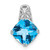 Sterling Silver Rhodium-plated Blue Topaz Pendant - QP-80275400-5155