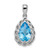 Sterling Silver Rhodium-plated Blue Topaz Pendant - QP-8DE3B95D-7785