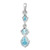 Sterling Silver Rhodium-plated Blue Topaz Pendant - QP-E4327077-9647