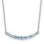 Sterling Silver Rhodium-plated Blue Topaz Pendant w/Necklace