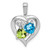 Sterling Silver Rhodium-plated Blue Topaz Peridot Diamond Pendant - QP-7BB609FC-2968