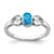 Sterling Silver Rhodium-plated Blue Topaz Ring - RM-1B161D32-2653