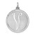 Sterling Silver Rhodium-plated Brocaded Letter V Initial Charm