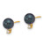 14k 6-7mm Black Round Akoya Saltwater Cultured Pearl and .06 Carat Diamond Post Earrings