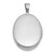 Sterling Silver Rhodium-plated Brushed And Polished 1/20 carat Diamond 16mm Oval Locket