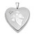 Sterling Silver Rhodium-plated Brushed And Polished 1/20 carat Diamond And Angel 20mm Heart Locket
