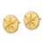 Sterling Silver Rhodium-plated Brushed and Polished Gold-tone Sand Dollar Post Earrings