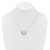 Sterling Silver Rhodium-plated Brushed with Border 18.75 inch with 2 inch extension 20mm Oval Locket Necklace