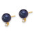 14k 6-7mm Black Round Freshwater Cultured Pearl and .06 Carat Diamond Post Earrings