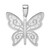 Sterling Silver Rhodium-plated Butterfly Pendant - QC-7E72D06C-3515