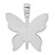 Sterling Silver Rhodium-plated Butterfly Pendant - QC-7E72D06C-3515